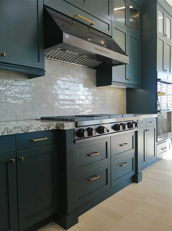 Kitchen cabinet refacing with new shaker doors and modern hardware